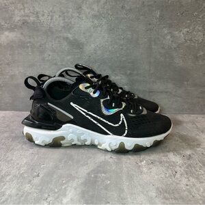 Nike React Vision Running Shoes CW0730-001 Womens sz 7 - black/white